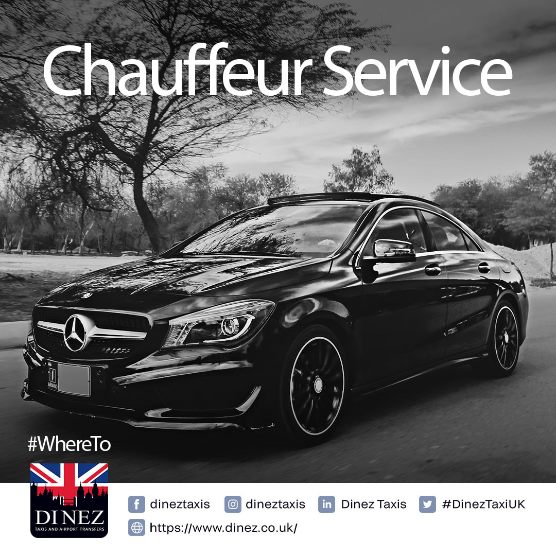 Black Electric Mercedes SUV heading to Heathrow Airport, Dinez Taxis and Airport Transfers. #WhereTo?