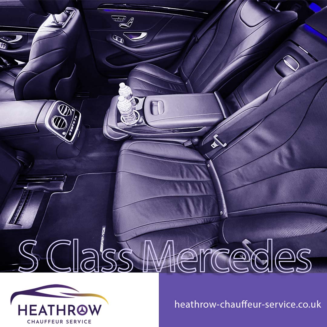 Executive, luxury cars for chauffeur service in Heathrow, logo of Dinez Taxis and Airport Transfers