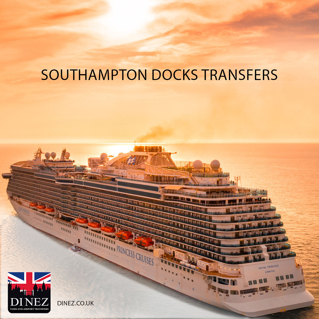 A cruise ship at Southampton Docks, Southampton Docks Transfers.  ☎️01252 265051☎️